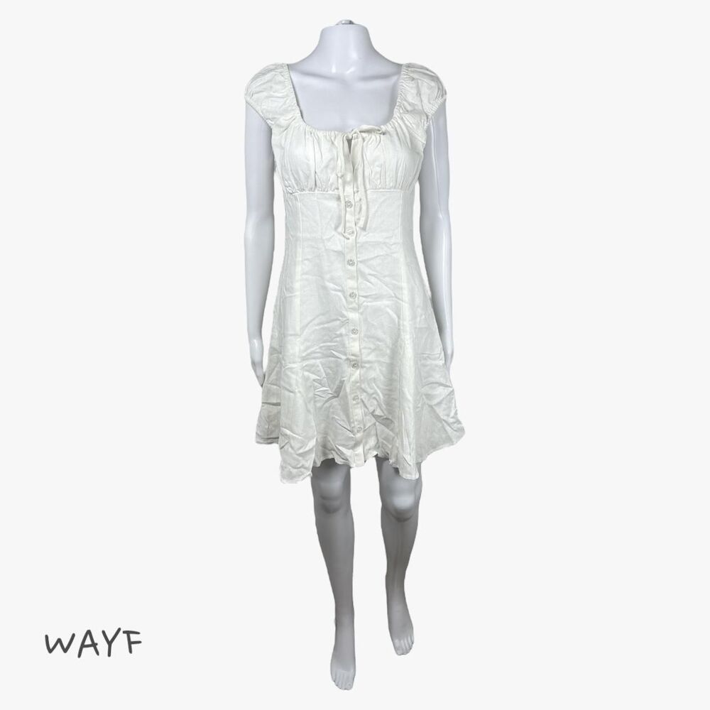 Wayf Women's White and Cream Dress